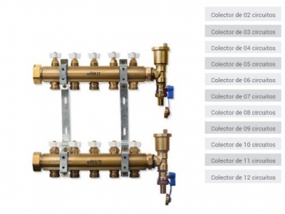 Colectores FV Ofitt de 2 a 12 circuitos accionamiento manual